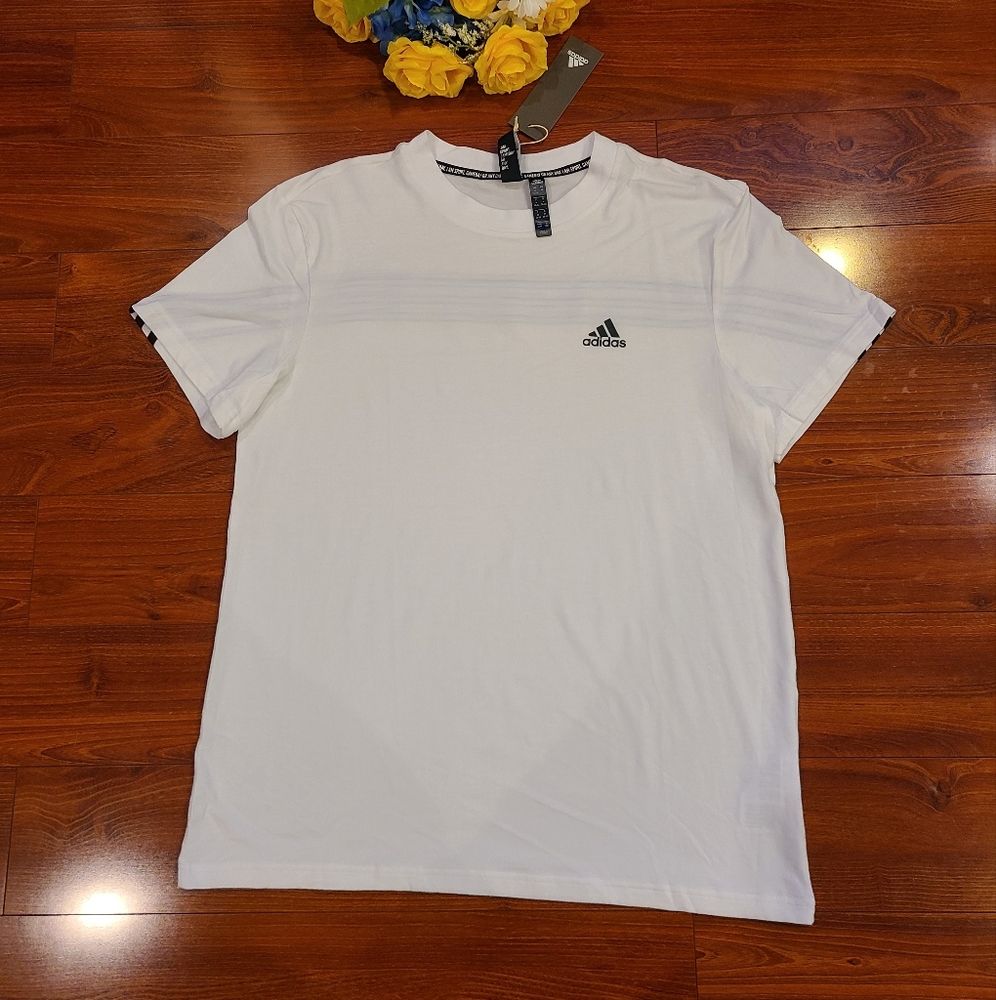 Adidas Must Have 3-Stripes White Tshirt Medium